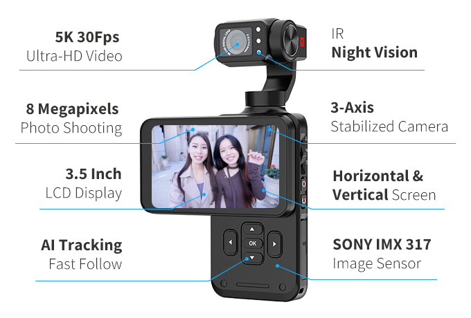 Ordro M5, Capture Your Life with 5K Vlog Camera