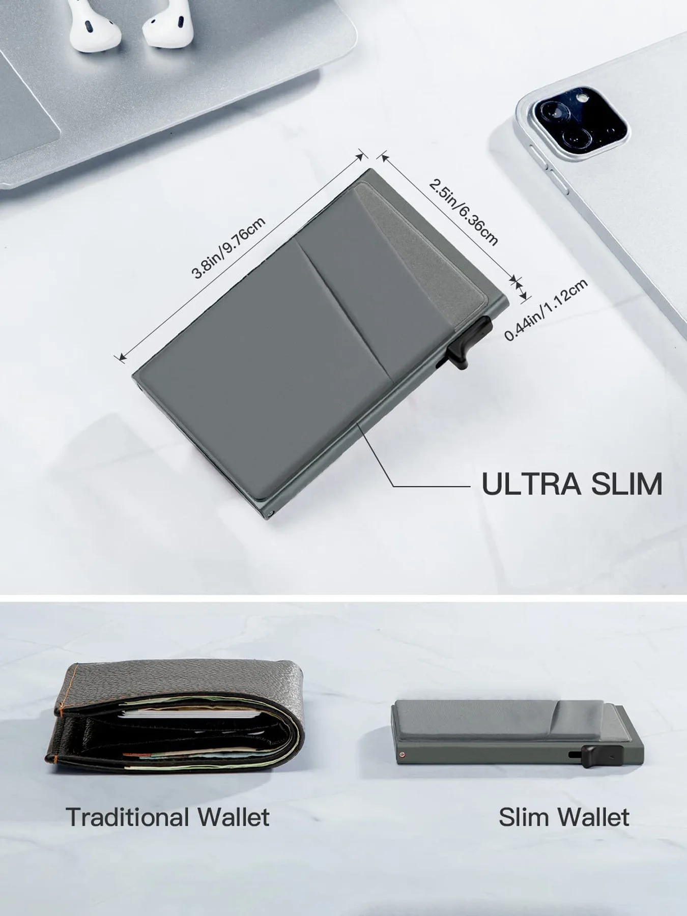 Anti-theft Cards Protectors Card Holder Minimalist Smart Wallet RFID Protection Aluminum Metal Box Cardholder Case Porte Carte - Image 11