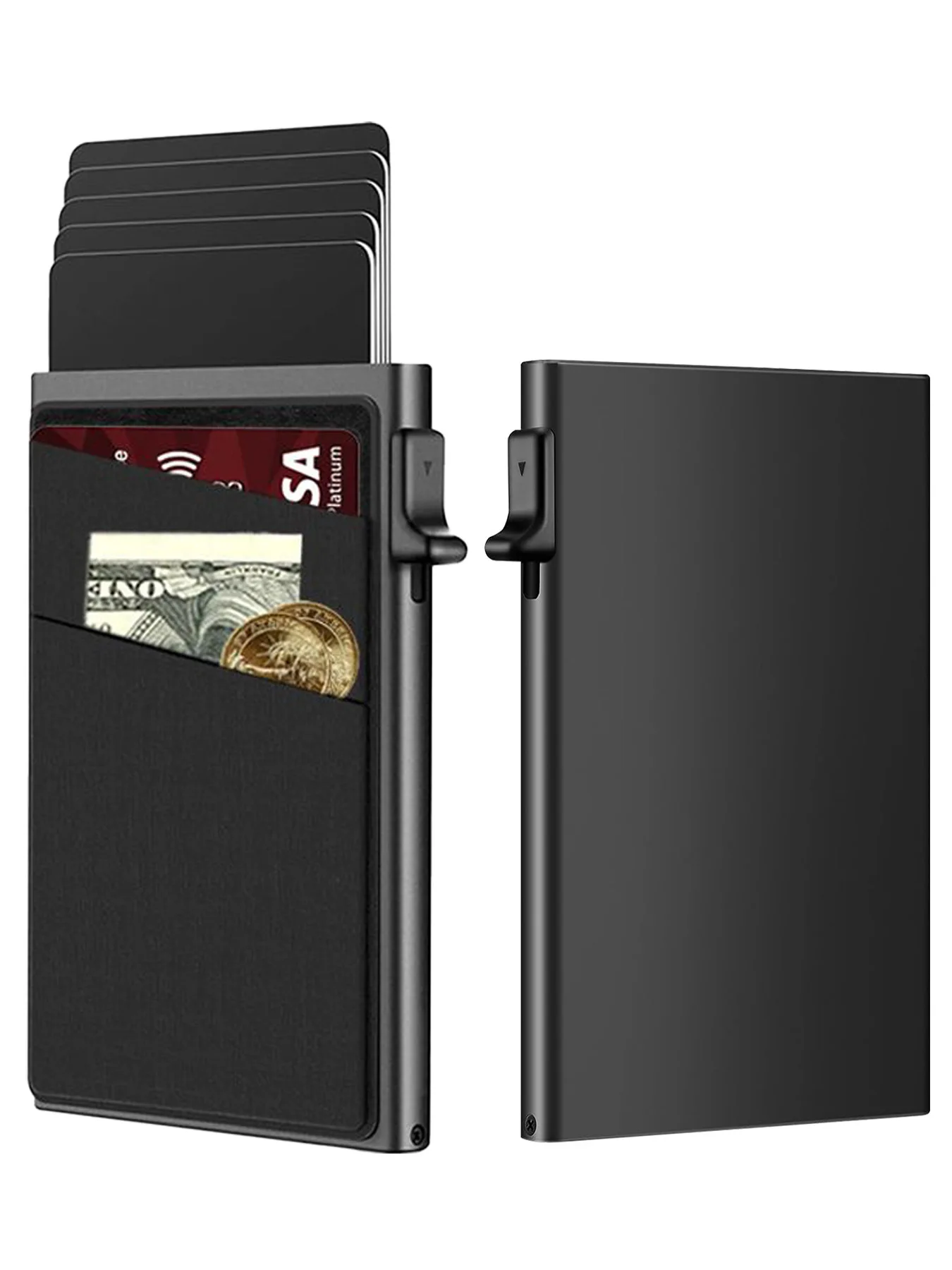 Anti-theft Cards Protectors Card Holder Minimalist Smart Wallet RFID Protection Aluminum Metal Box Cardholder Case Porte Carte - Image 8