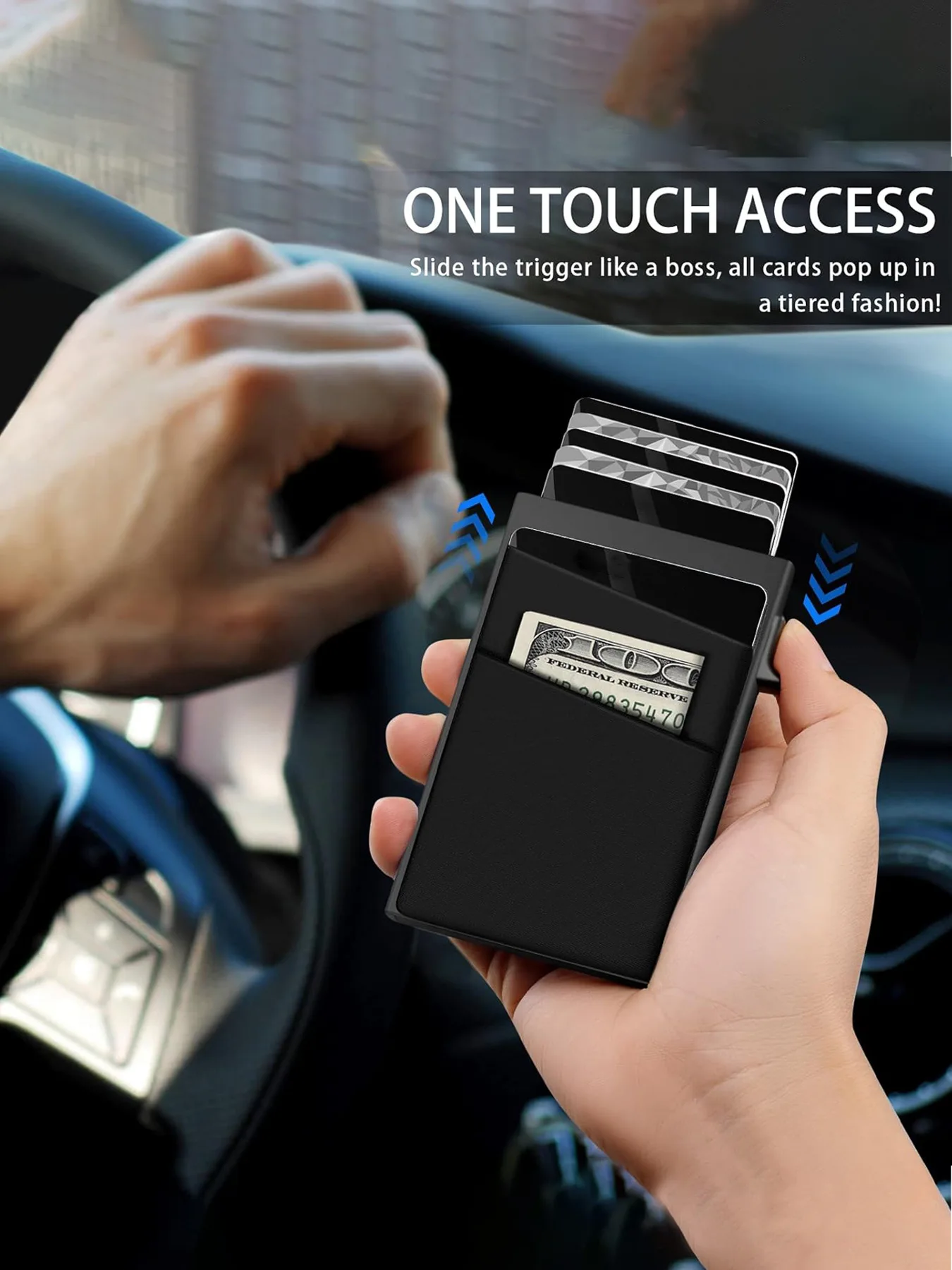 Anti-theft Cards Protectors Card Holder Minimalist Smart Wallet RFID Protection Aluminum Metal Box Cardholder Case Porte Carte - Image 3
