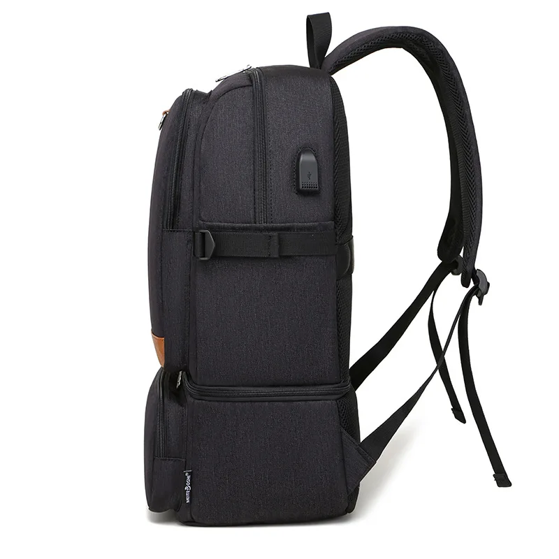 Fashion Black Laptop Backpack Compartment USB Waterproof Backpacks Cooler Bags Outdoor Hiking Thermal Insulated lunch Bag - Image 13