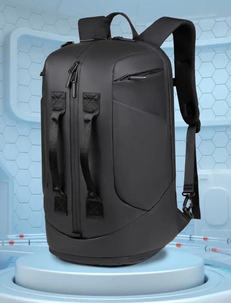 Men's Backpack Double-Back Portable Travel Backpack Large Capacity Water-Proof Backpack Multi-Functional Boarding Backpack - Image 7