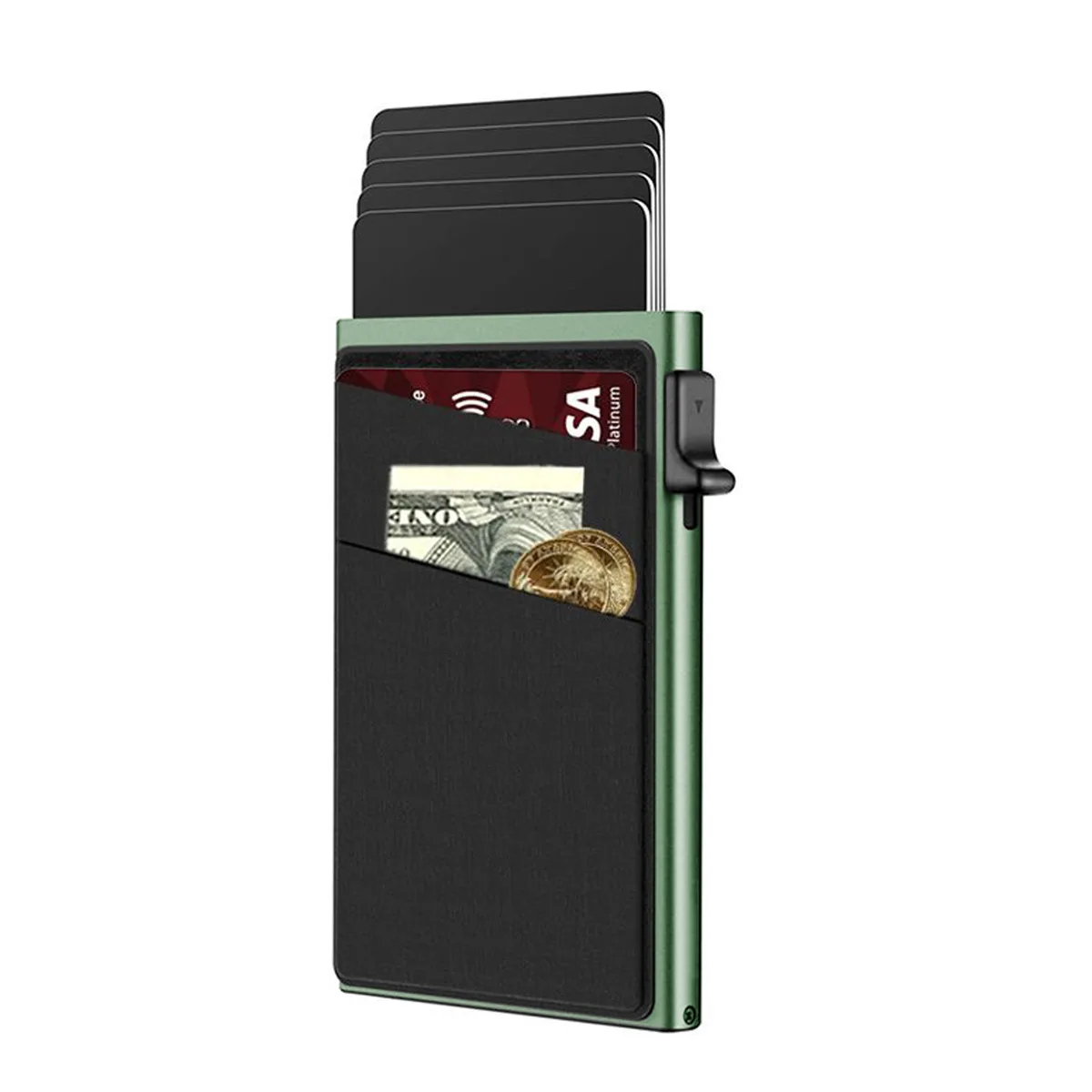 Anti-theft Cards Protectors Card Holder Minimalist Smart Wallet RFID Protection Aluminum Metal Box Cardholder Case Porte Carte - Image 18