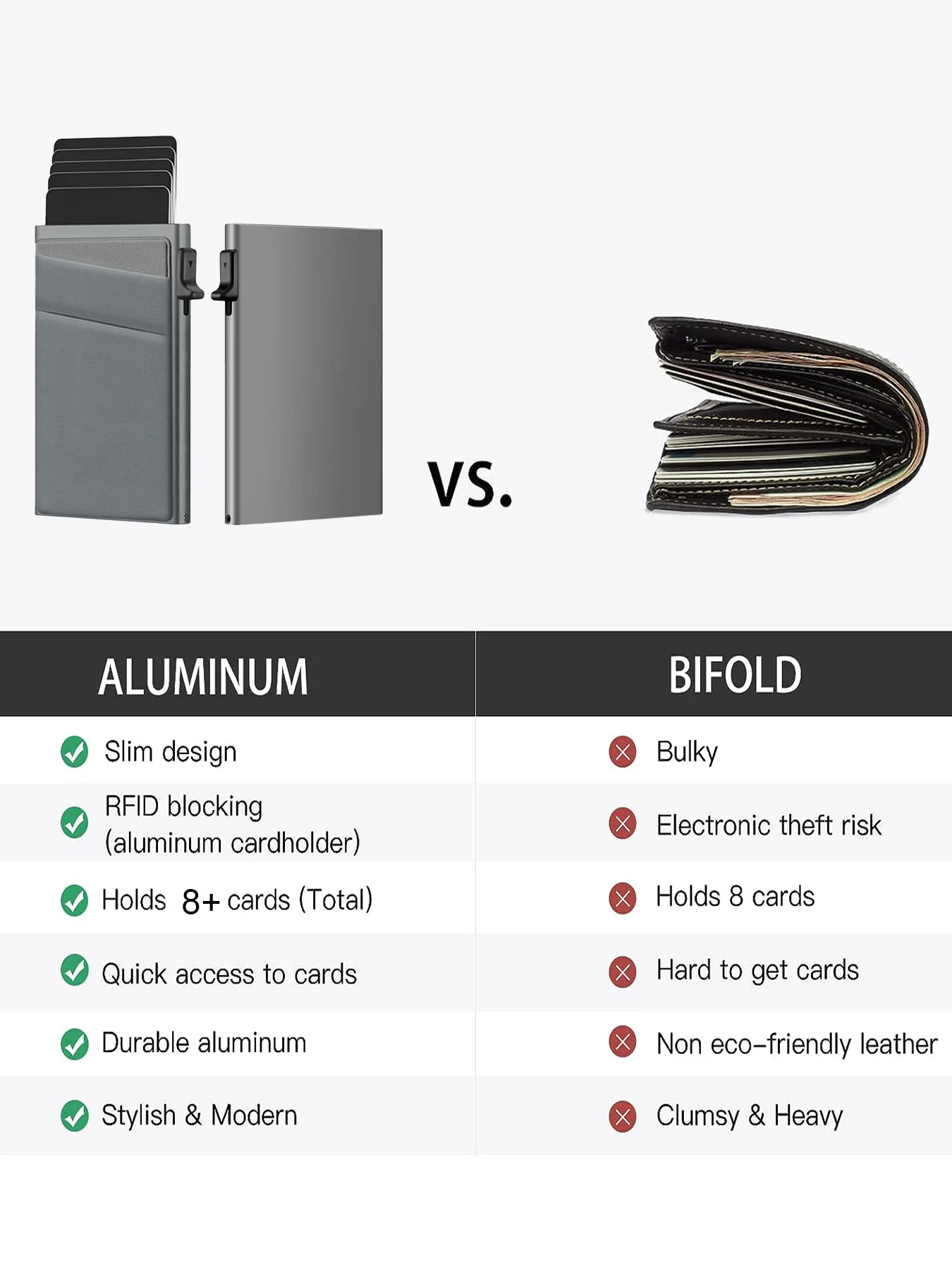 Anti-theft Cards Protectors Card Holder Minimalist Smart Wallet RFID Protection Aluminum Metal Box Cardholder Case Porte Carte - Image 13