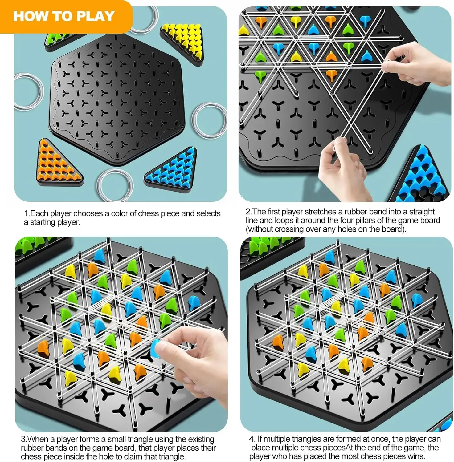 Chain Triangle Chess Splendor Duel Board Game Strategy Game for Kids and Adults Fun Family Game Logic Chess Track Tables Game - Image 6