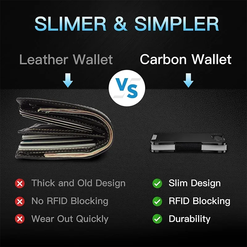 Metal Wallet for Men, Ergonomics Design Money Clip Wallet with Compass, Minimalist Slim Wallet with RFID Blocking - Image 27