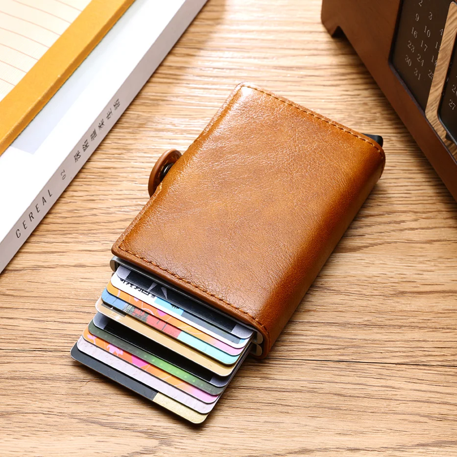 Rfid Men Card Wallets Carbon Fiber Slim Mini Wallet 14 Card Holders Small Money Bag Male Purses - Image 6