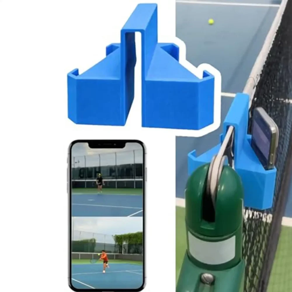 Tennis Camera Mount  Dual Perspective Phone Action Camera Holder with Clip  3D Printed Tennis Net Mount Tennis Recording Mount