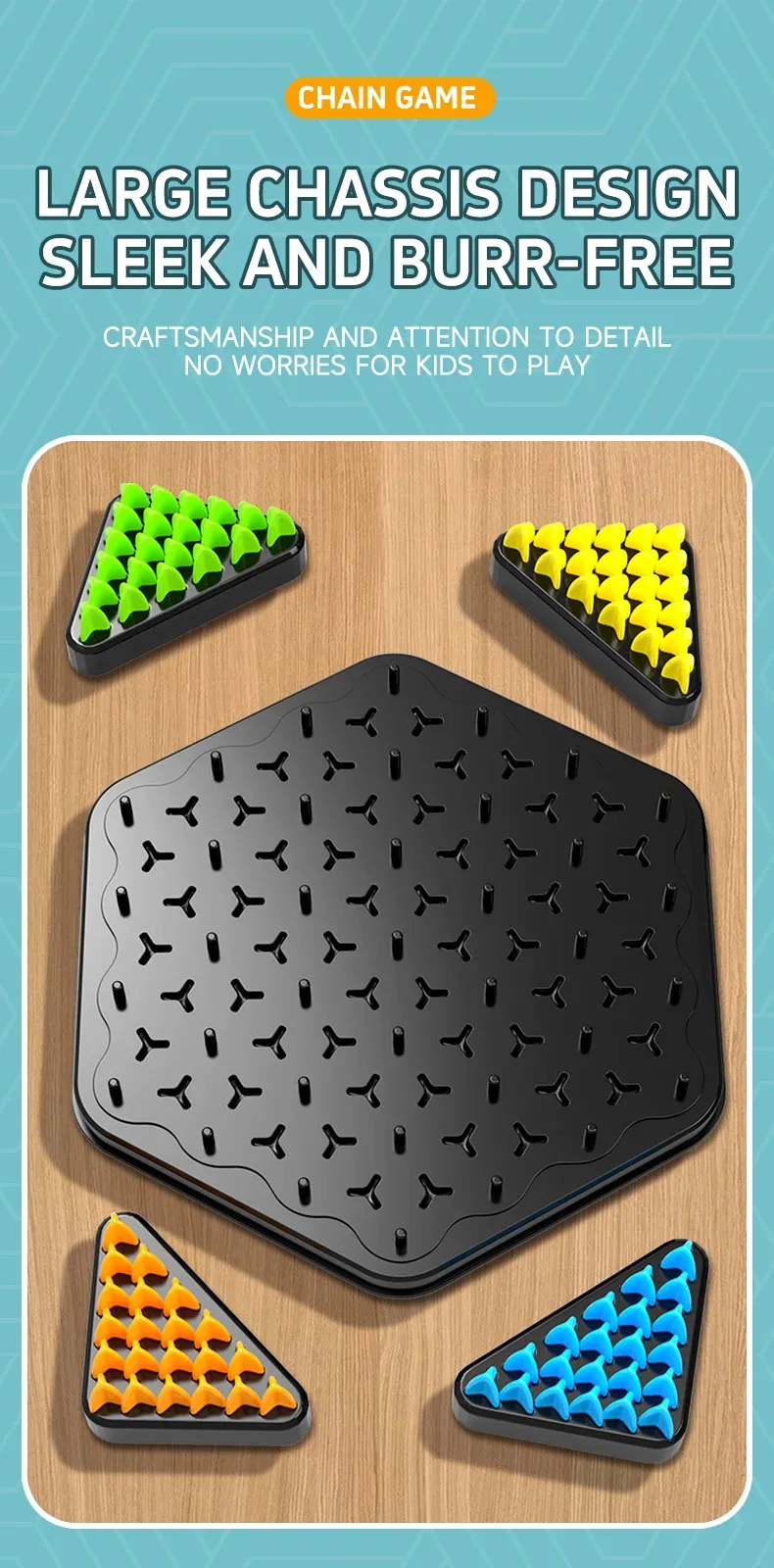 Chain Triangle Chess Splendor Duel Board Game Strategy Game for Kids and Adults Fun Family Game Logic Chess Track Tables Game - Image 14