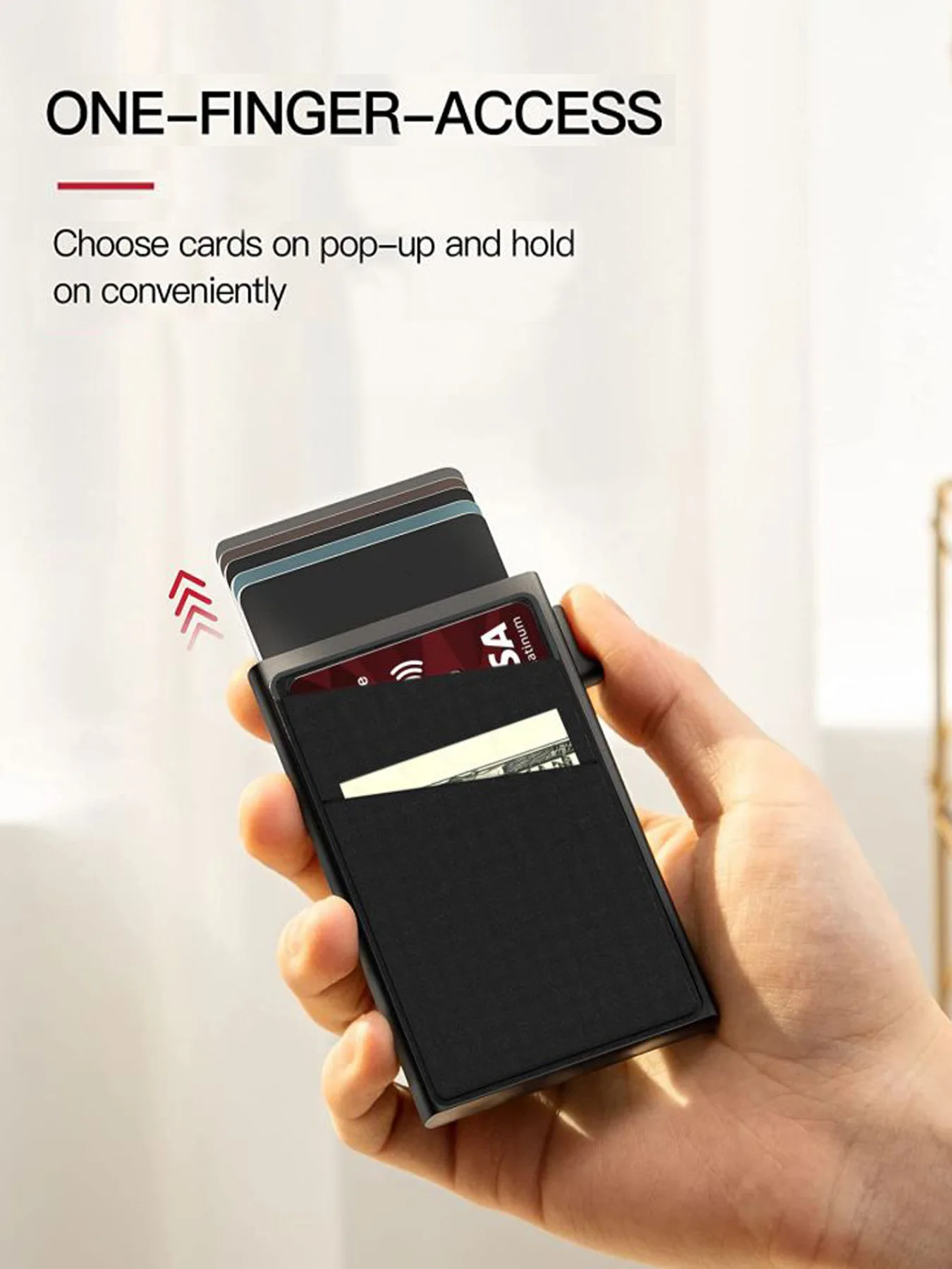 Anti-theft Cards Protectors Card Holder Minimalist Smart Wallet RFID Protection Aluminum Metal Box Cardholder Case Porte Carte - Image 5