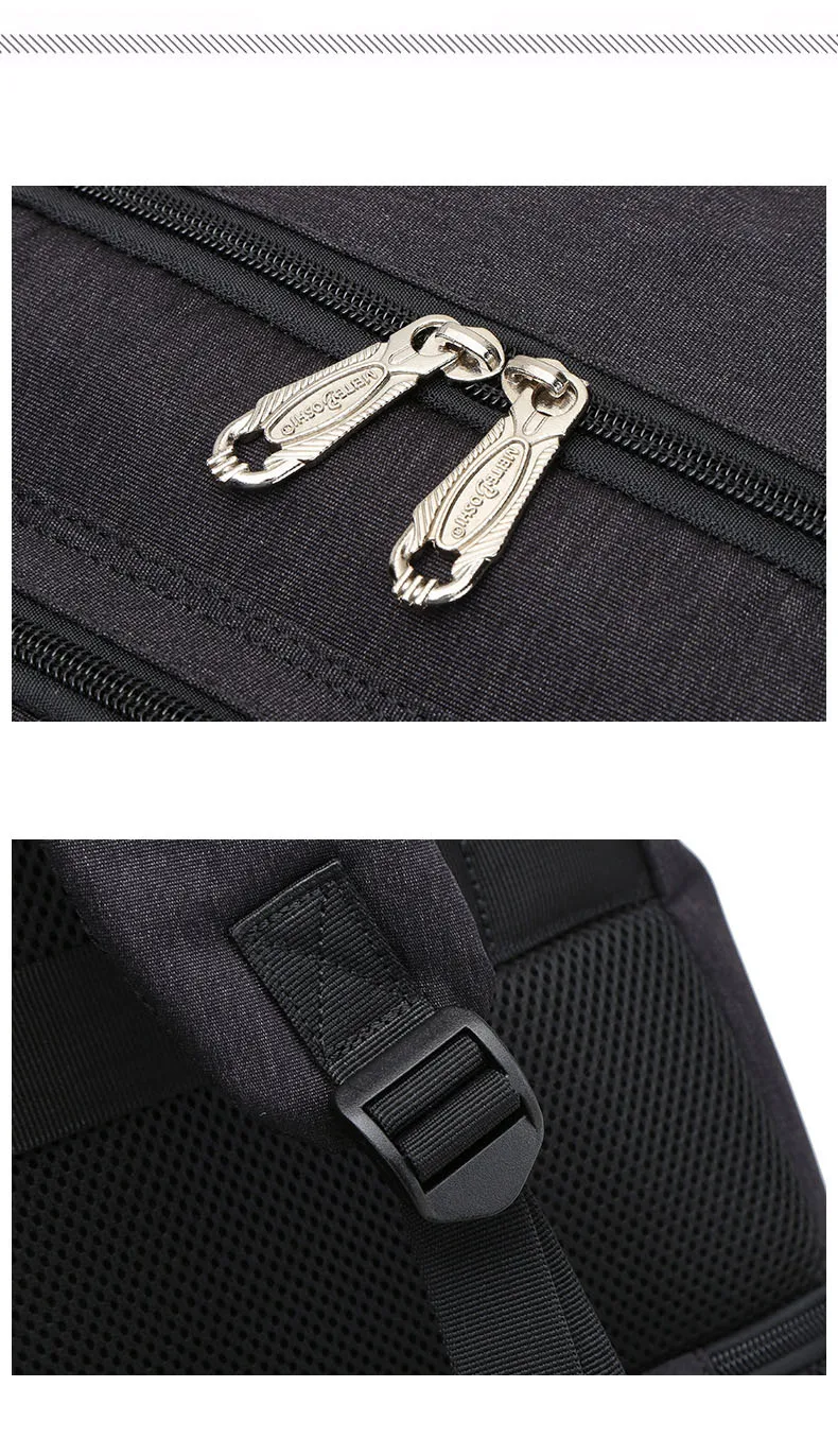 Fashion Black Laptop Backpack Compartment USB Waterproof Backpacks Cooler Bags Outdoor Hiking Thermal Insulated lunch Bag - Image 20