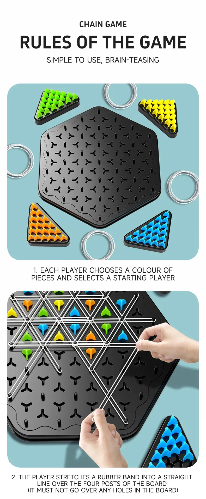 Chain Triangle Chess Splendor Duel Board Game Strategy Game for Kids and Adults Fun Family Game Logic Chess Track Tables Game - Image 15