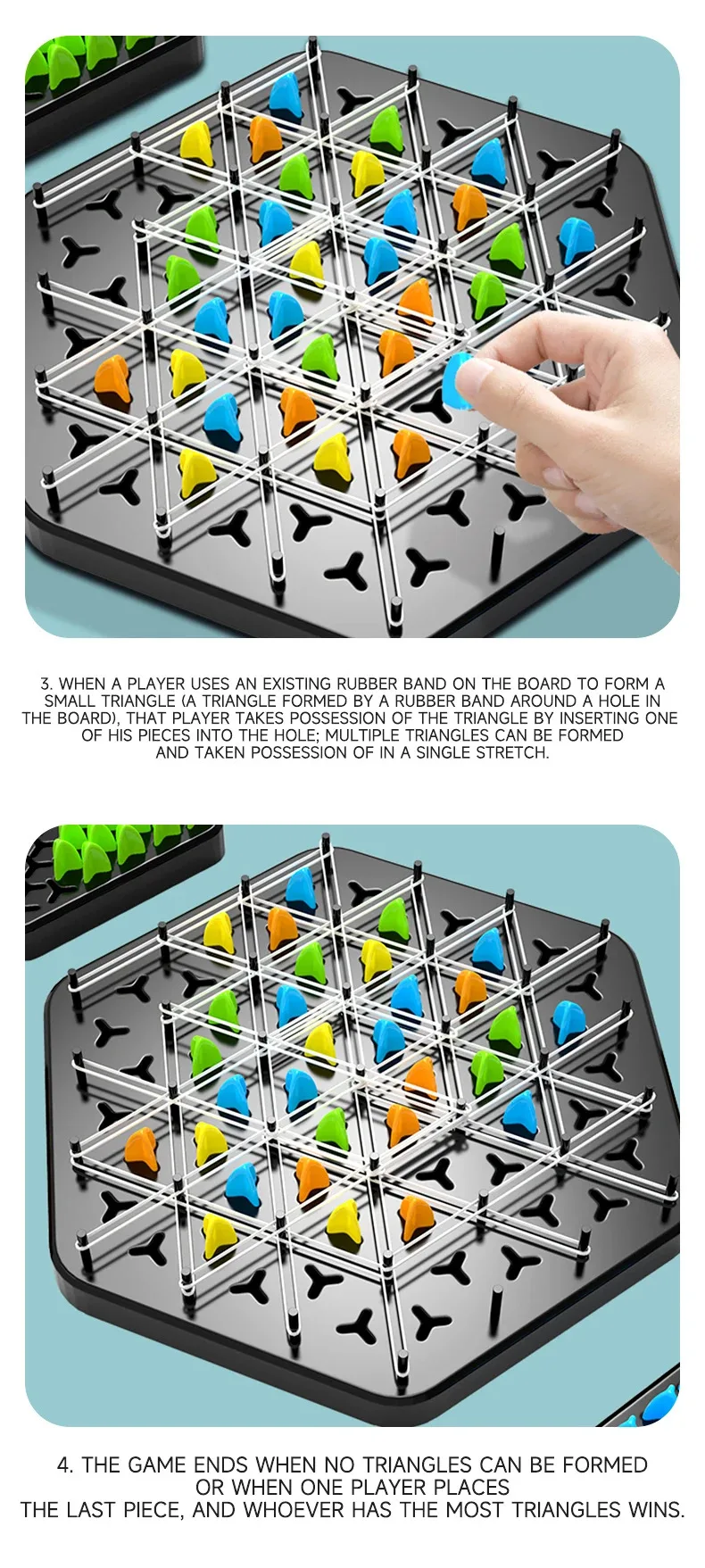 Chain Triangle Chess Splendor Duel Board Game Strategy Game for Kids and Adults Fun Family Game Logic Chess Track Tables Game - Image 16