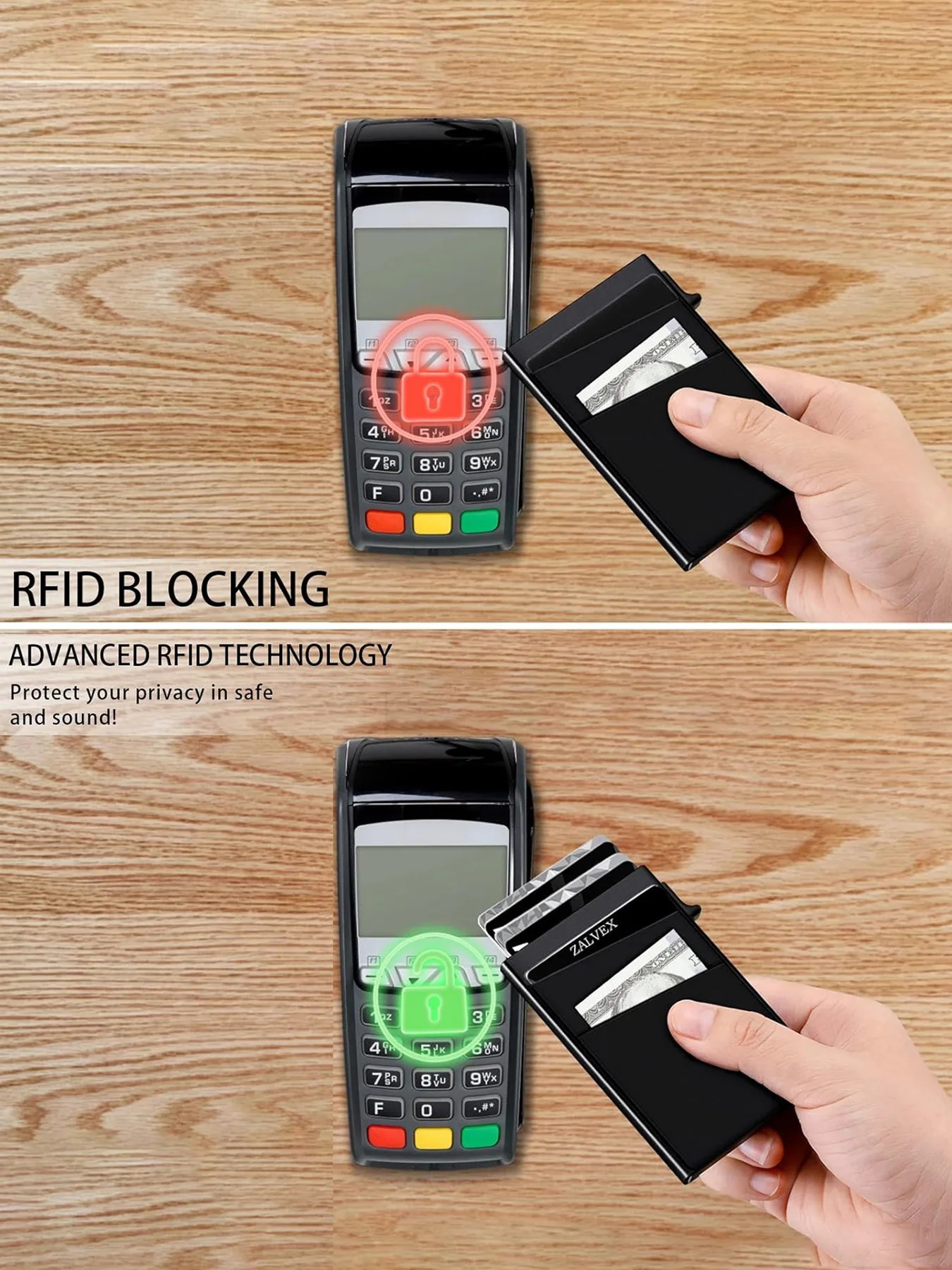 Anti-theft Cards Protectors Card Holder Minimalist Smart Wallet RFID Protection Aluminum Metal Box Cardholder Case Porte Carte - Image 9