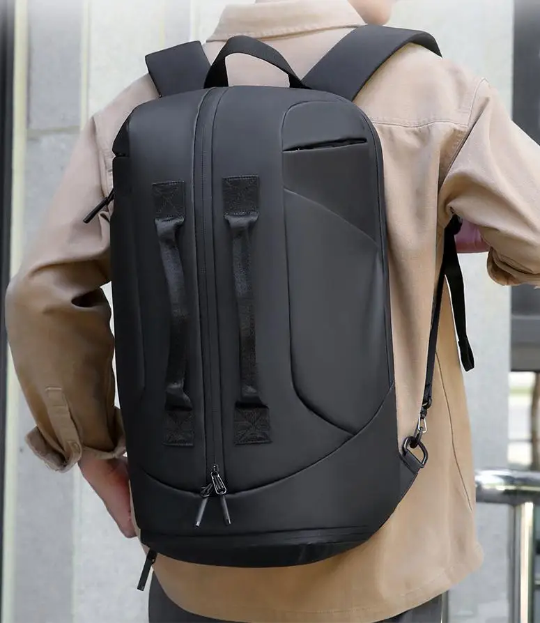 Men's Backpack Double-Back Portable Travel Backpack Large Capacity Water-Proof Backpack Multi-Functional Boarding Backpack - Image 9