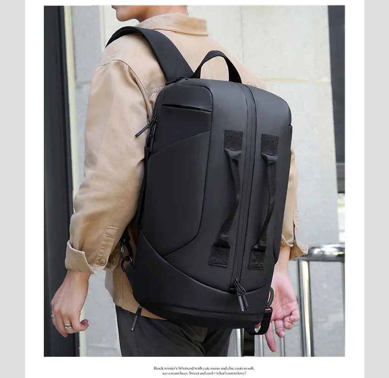 Men's Backpack Double-Back Portable Travel Backpack Large Capacity Water-Proof Backpack Multi-Functional Boarding Backpack - Image 17