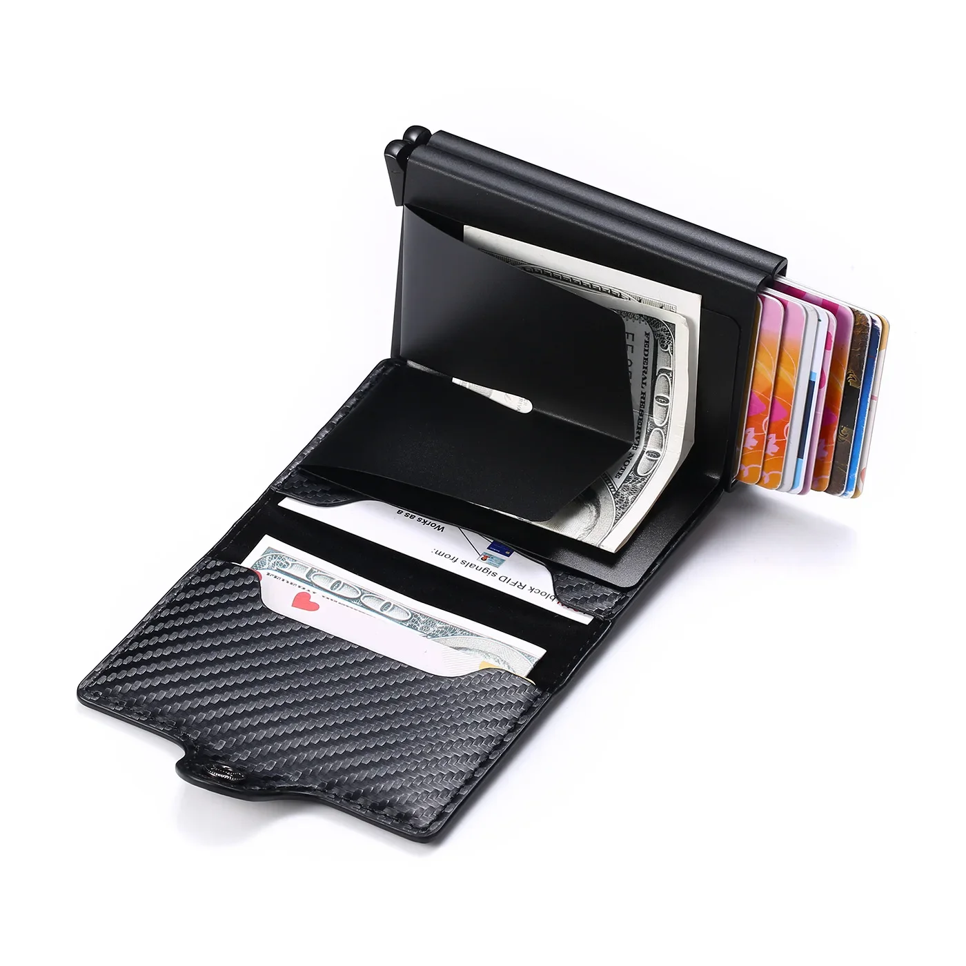Rfid Men Card Wallets Carbon Fiber Slim Mini Wallet 14 Card Holders Small Money Bag Male Purses - Image 24