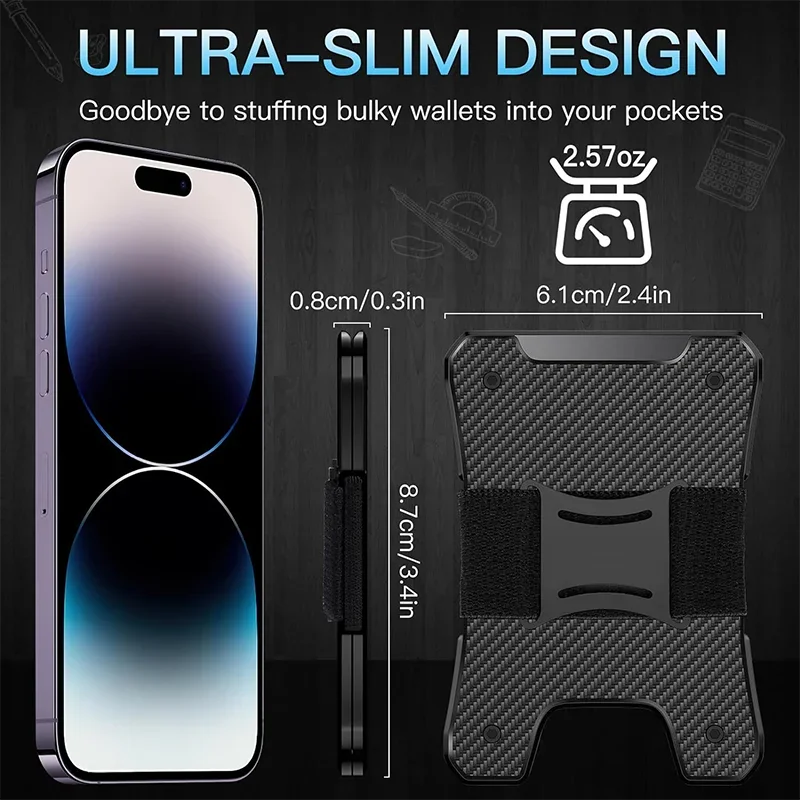 Metal Wallet for Men, Ergonomics Design Money Clip Wallet with Compass, Minimalist Slim Wallet with RFID Blocking - Image 19