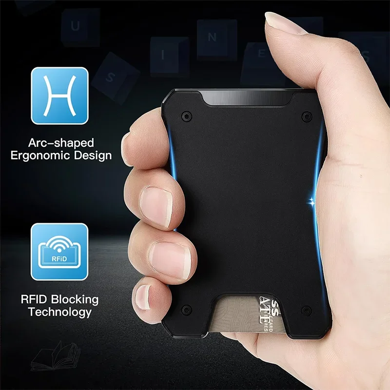 Metal Wallet for Men, Ergonomics Design Money Clip Wallet with Compass, Minimalist Slim Wallet with RFID Blocking - Image 28