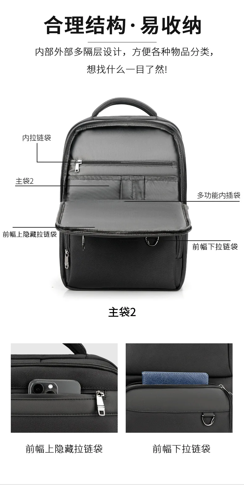 Backpack Men's Premium Backpack Backpack One Pack Multi-purpose Business Computer Bag Men's Large Capacity Backpack - Image 13