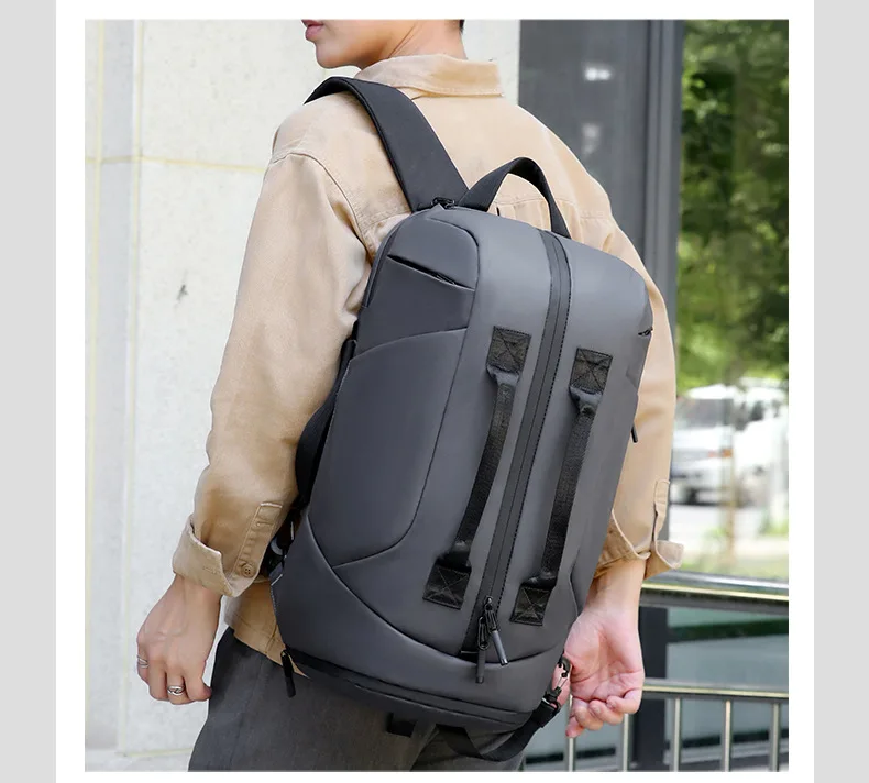Men's Backpack Double-Back Portable Travel Backpack Large Capacity Water-Proof Backpack Multi-Functional Boarding Backpack - Image 15