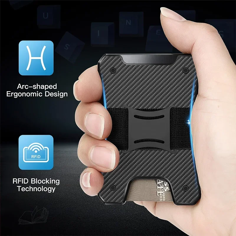 Metal Wallet for Men, Ergonomics Design Money Clip Wallet with Compass, Minimalist Slim Wallet with RFID Blocking - Image 22