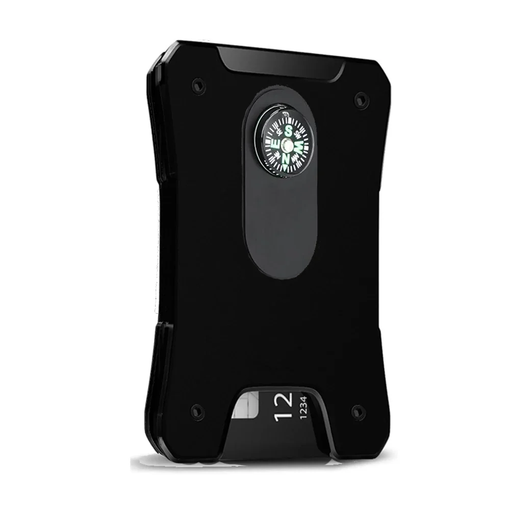 Metal Wallet for Men, Ergonomics Design Money Clip Wallet with Compass, Minimalist Slim Wallet with RFID Blocking - Image 8