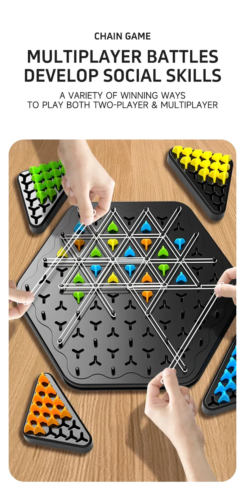 Chain Triangle Chess Splendor Duel Board Game Strategy Game for Kids and Adults Fun Family Game Logic Chess Track Tables Game - Image 10