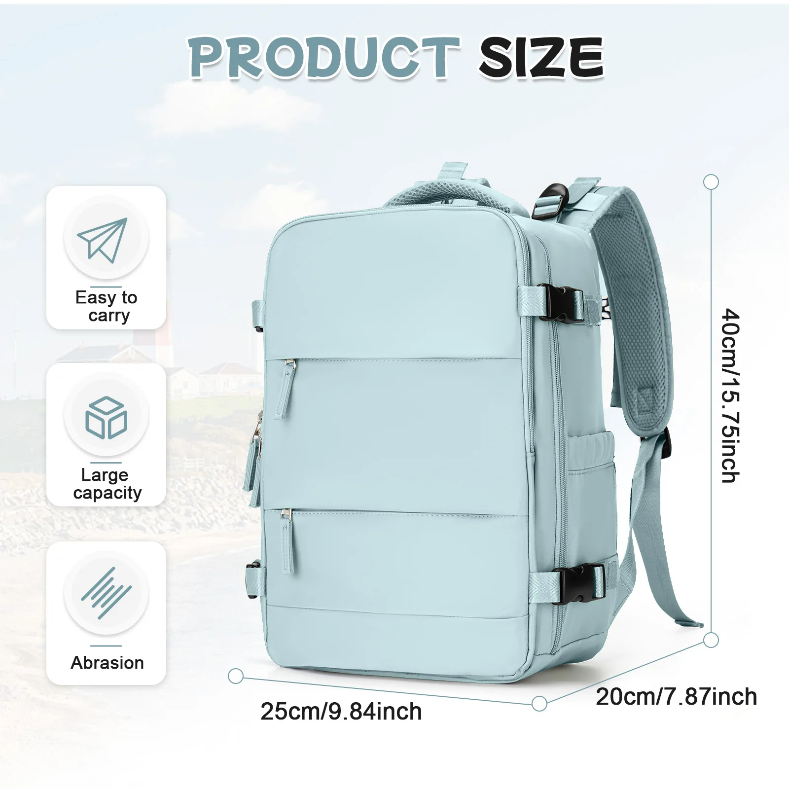 Multifunction Outdoor Backpack Big Capacity Travel Backpack For Women Men, Laptop Backpacks,Ryanair 40x20x25 Water Resistant Bag - Image 4